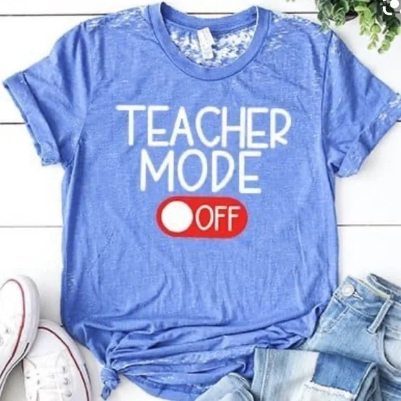 LOW STOCK FUNNY Teacher Women MOM T-shirt - Picture 1 of 1
